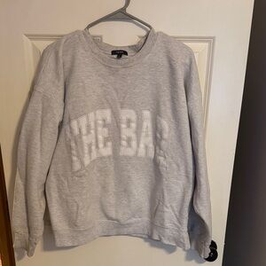 The Bar Light Gray Crewneck Sweater